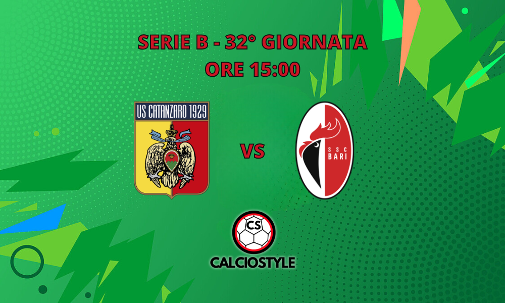 Catanzaro-Bari is valid for the 32nd day of Serie B