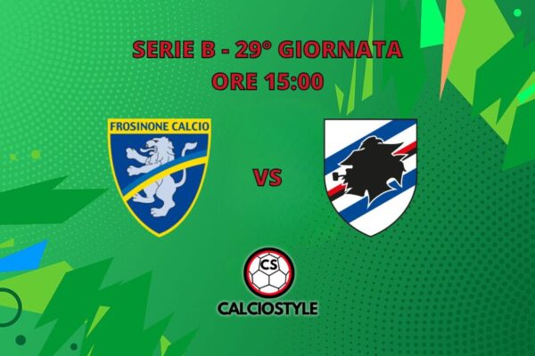 Frosinone-Sampdoria, probabili formazioni e dove vederla