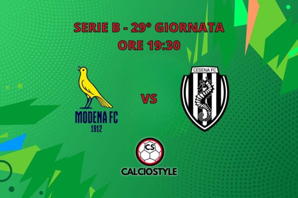 Modena-Cesena, probabili formazioni e dove vederla