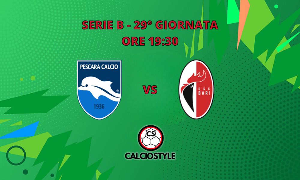 Pescara-Bari è valida per la 29° giornata della Serie B