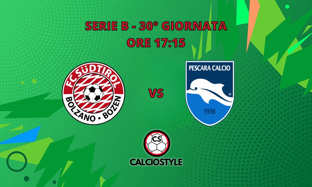 Sudtirol-Pescara, probabili formazioni e dove vederla