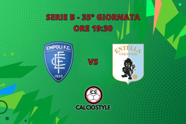 Empoli-Entella: probabili formazioni e dove vederla