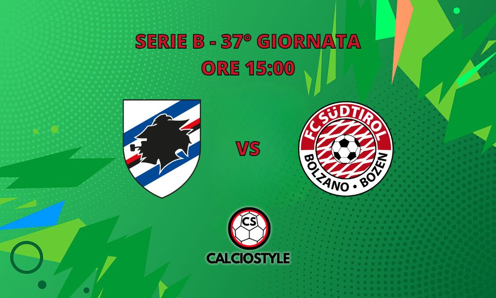 Sampdoria-Sudtirol 37° giornata Serie B