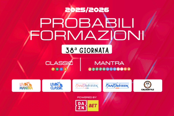 Fantacalcio 38°Giornata: consigli e formazioni